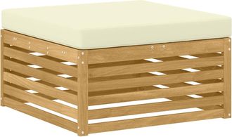 vidaXL Reposapi&eacute;s De Exterior Madera De Acacia S&oacute;lida Blanco Vidaxl