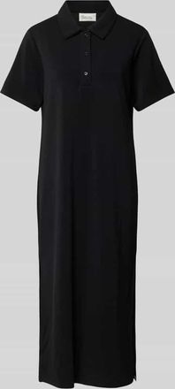MY ESSENTIAL WARDROBE Polokleid mit Knopfleiste Modell Helle in Black, Gr&ouml;&szlig;e XL