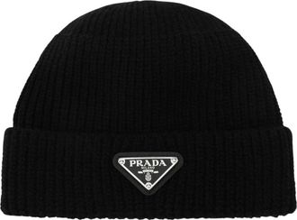 Prada Cappello Cuffia May Issue - Heren - Hoeden - Zwart - M - Wol - Accessoires
