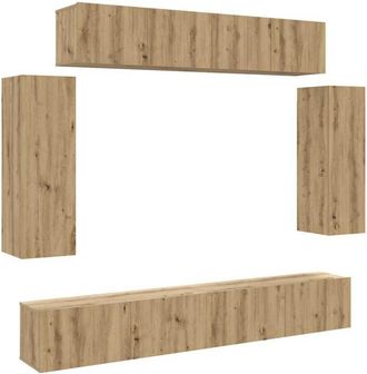 vidaXL Vidaxl - 6 Piece tv Cabinet Set Wall-mounted Artisan Oak Engineered Wood