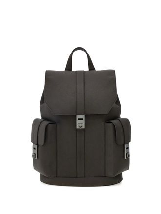 Ferragamo Cargo rugzak met gehamerd leer - Bruin