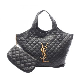 Saint Laurent Black Leather Handbag Tote Bag (Pre-Owned)