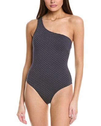 Milly Textured Waves One-Shoulder One-Piece