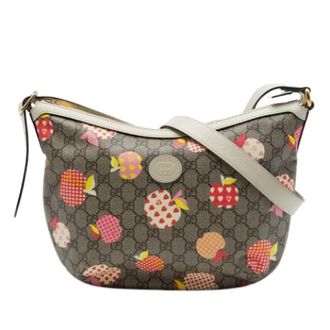 Gucci Pre-owned Vintage Canvas Crossbody Bag - Dames - Pre-owned - Bruin - Maat: ONE Size Leer