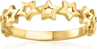 Ross-Simons 10kt Yellow Gold Stars Ring