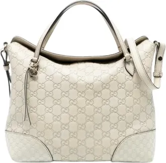 Gucci Pre-owned Handbags, female, White, Size: ONE SIZE Pre-owned Leather Handbag