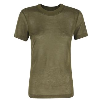 Filippa K T-Shirts, female, Green, Size: XS Lyocell Cashmere Tee