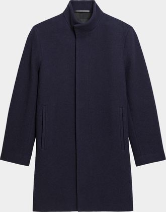 Theory Men & apos;s Belvin Melton-Textured Wool-Blend Coat