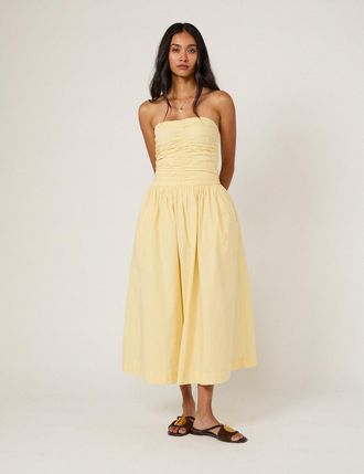 Nobody's Child Butter Yellow Bandeau Rosalie Midi Dress