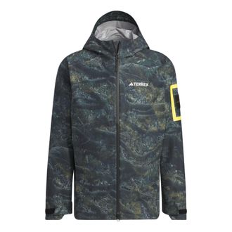 adidas National Geographic Allover Print RAIN.RDY Jacket Asia Sizing Silver Pebble IS9511