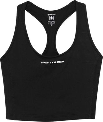 Sporty & Rich Mouwloze Trainingstop - Dames - Sportshirts - Zwart - S - Fitness