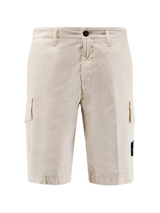 Stone Island Cargo shorts met patch - Beige