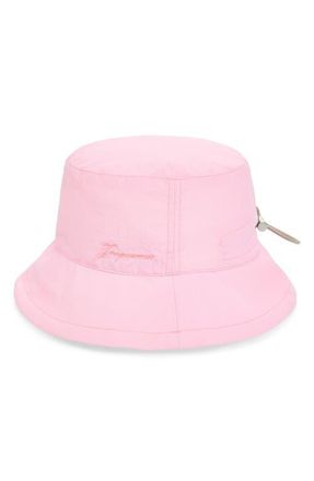 Jacquemus Le Bob Baluchon Nylon Bucket Hat in Pink 430 at Nordstrom, Size 60