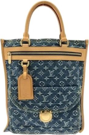 Louis Vuitton Pre-owned Monogram Denim Handbag - Dames - Vintage Shopper - Blauw - ONE Size - Denim - Vintage