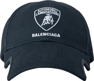 Balenciaga Baseball Cap met Logo Motif - Heren - Petten - Zwart - M - Katoen - Accessoires