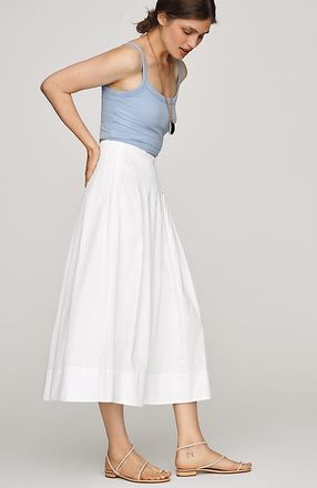Aligne Julie 100% Cotton Poplin Midi Skirt
