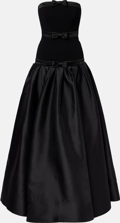 Rebecca Vallance Zendaya cr&ecirc;pe satin-paneled corset gown