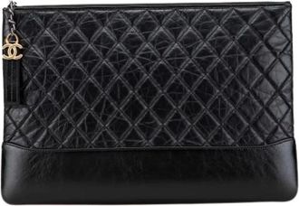Chanel Pre-owned Clutches, female, Black, Size: ONE SIZE Pre-owned Leather Clutch