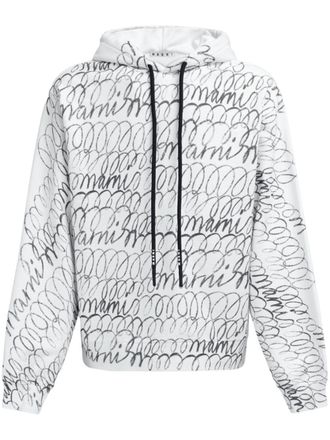 Marni Hoodie met logoprint - Wit