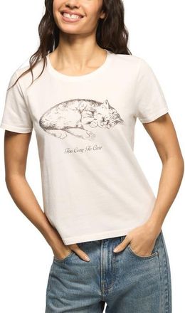 Lucky Brand Too Cozy To Care Crewneck T-Shirt in Bright White at Nordstrom, Size Large