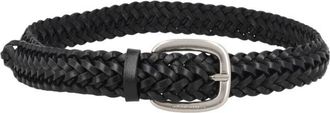 Golden Goose Black Braided Buckle Belt