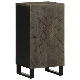 vidaXL Credenza Nera 40x33x75 Cm In Legno Massello Di Mango - Vidaxl