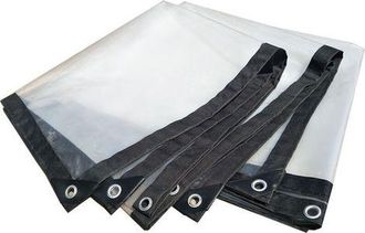 OEM Lona Impermeable Transparente De 2x2 Metros Con Ojales, Lona De Pl&aacute;stico Transparente Reforzada, Lona Impermeable