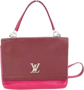 Louis Vuitton Tweedehands leren Louis Vuitton tassen - Dames - Vintage Handtas - Paars - ONE Size - Leer - Vintage