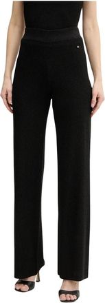 A|X Armani Exchange Wijde broek - Dames - Wijde Broeken - Zwart - L - Polyester - Broeken