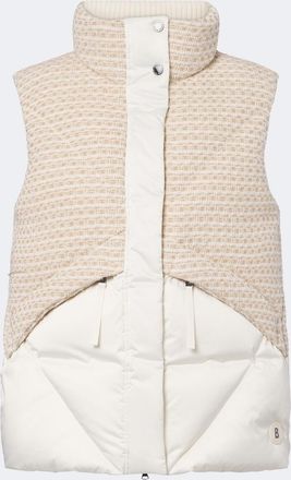 Bogner Netty tweed-trimmed down vest