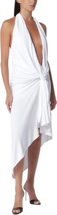 CHRISTOPHER ESBER Spire Cascade Midi Jurk - Dames - Casual kleedjes - Wit - XS - Kleedjes
