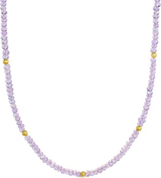 Jewelmak 14K Pink Amethyst Necklace