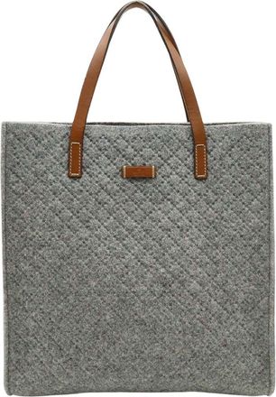 Gucci Grey Felt Diamante Tote (Authentic Pre-Loved)