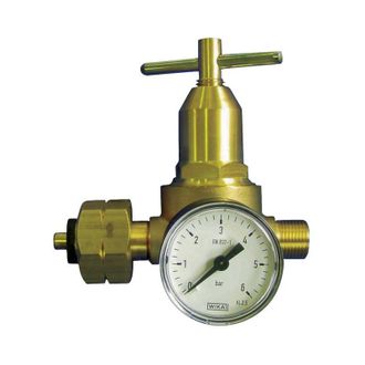 Kayser Regulador De Presi&oacute;n Propano Con Man&oacute;metro 0.5-6bar 18 Kg / Hw 21.8x1 / 14 Inch Lh Kayser