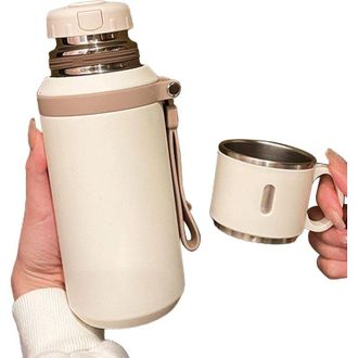 OEM Borraccia Portatile - 8,5 X 8,5 X 23 Cm, In Acciaio Inossidabile, Termica, Thermos, Ideale Per Lo Sport. Elegante, A Prova Di Perdite, Di Grande Capac