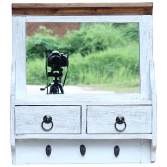 OEM Armario Con Espejo De Estilo Vintage Hecho De Madera Pintada