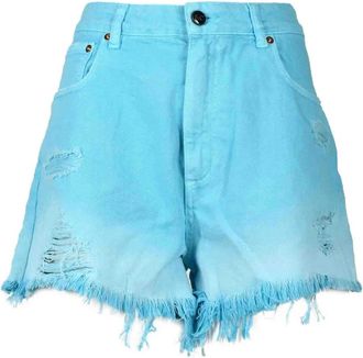 Semicouture Korte Broeken, Dames, Blauw, W30, Denim, Denim Shorts