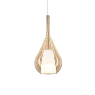 Netlighting Kalique Ill 18cm Teardrop Dome Pendant Ceiling Light Amber 1x E27