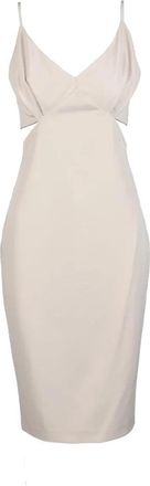 Access Fashion Beige Sheath Dress Stretch