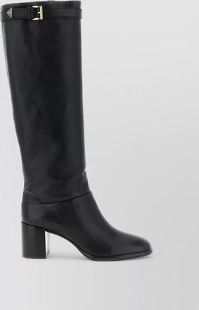 Prada leather knee-high boots