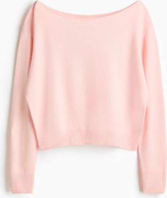 H&M Schulterfreier Pullover - Pink