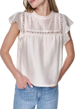 DKNY Pleated Studded Top