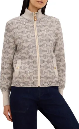 Nic+Zoe Dapper Swirl Knit Jacket in Neutral Multi at Nordstrom, Size Xx-Large