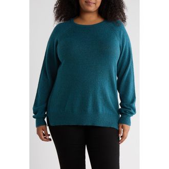 Caslon Raglan Sleeve Sweater in Teal Feather at Nordstrom Rack, Size 2X