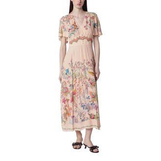 Etro Etro, Midi Dresses, female, Multicolor, Size: M Midi Fit & Flare Dress with Ruched Top