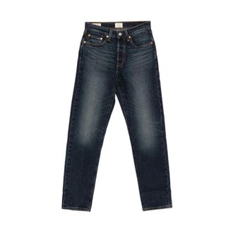 Levi's Jeans, Dames, Blauw, W29, Katoen, 501 Cropped Straight Jeans