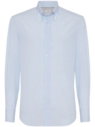 Brunello Cucinelli Camicia a righe - Blu