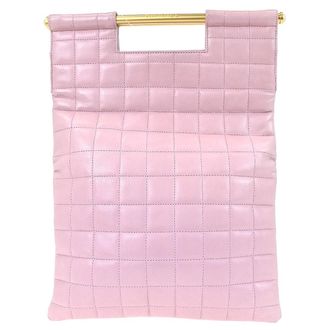 Chanel Chanel Coco Mark Leather Tote Bag Leather Pink Leather Handbag (Pre-Owned)