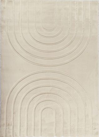 Nazar Rugs Alfombra suave beige, motivo arco - 160x230