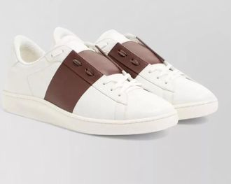 Valentino Garavani leather lace-up sneakers